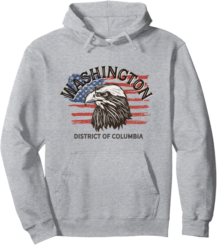 Retro Eagle USA Flagge District of Columbia - Vintage Pullover Hoodie