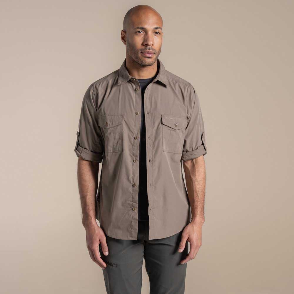 Craghoppers Herren Kiwi Ii Ls Shirts 3XL Pebble, 3XL Pebble