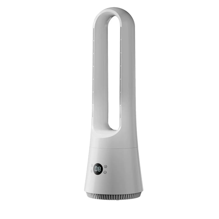 Blattloser Ventilator, 63cm Turmventilator mit Fernbedienung, 8 Geschwindigkeiten + Schlafmodus + St