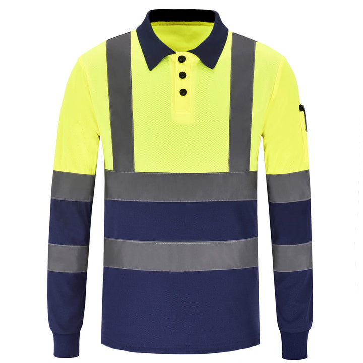 Warnschutz Polo T-Shirt Warnschutzshirt Langarm Warnshirt sicherheits polohemd Langarm Langarm L Eu-