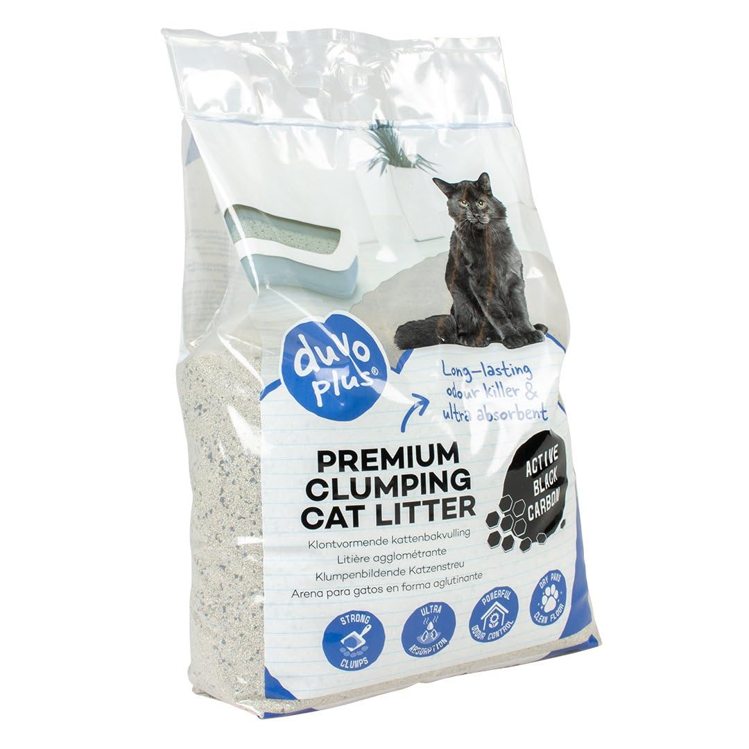 Duvo+ Katzenstreu White sensitive black carbon 12KG