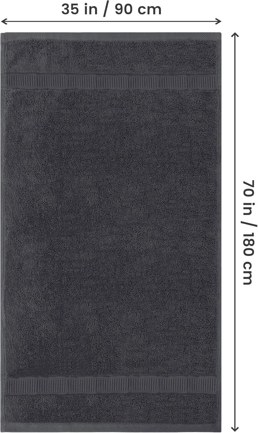 Utopia Towels - 2er Badetücher Gross aus Baumwolle mit Aufhänger, Saunatücher,Badehandtücher Gross,