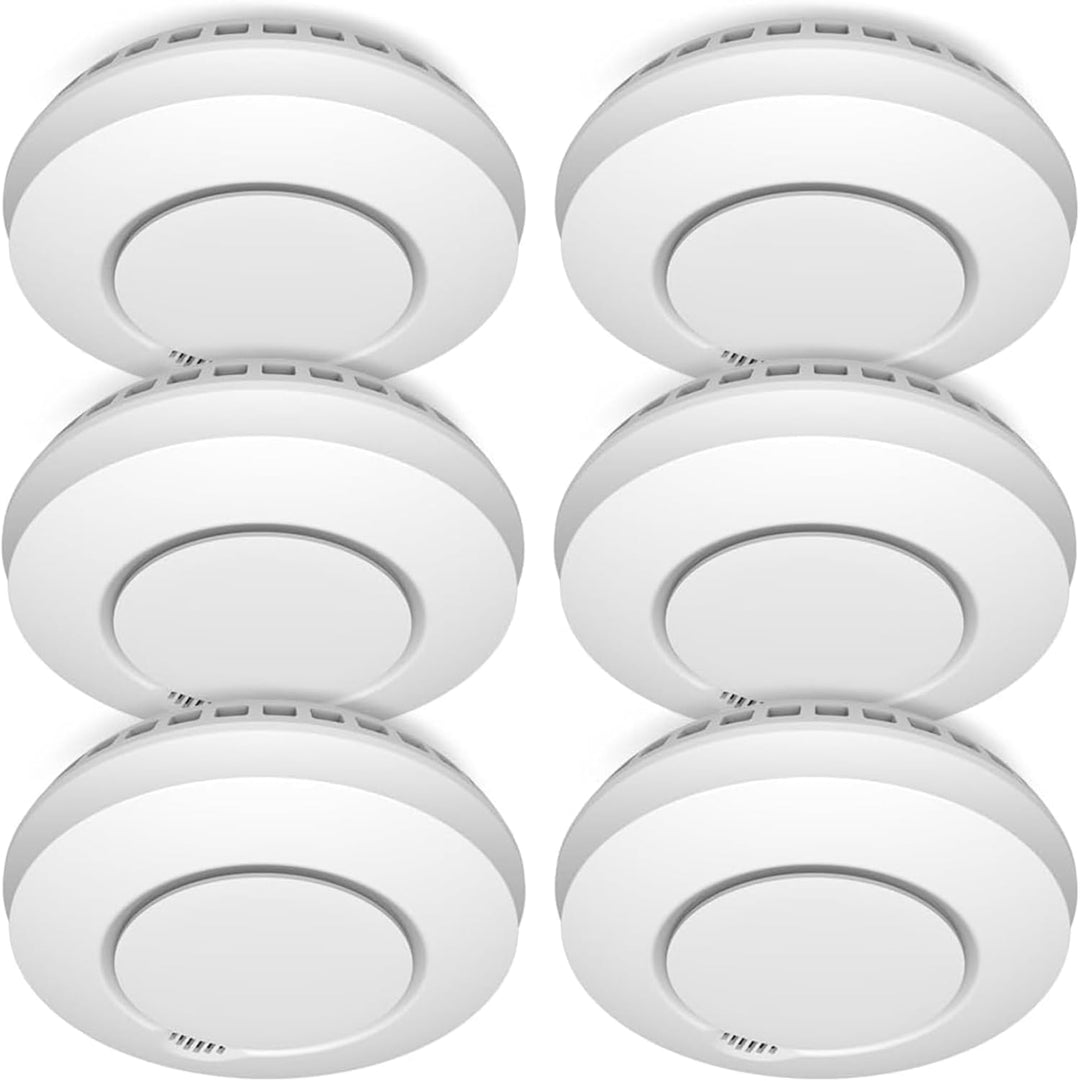 ELRO FZ5002R Connects Funk Rauchmelder-DIN EN14604 geprüft-mit Hitzesensor-Vernetzbar-2-er Set, 6 St