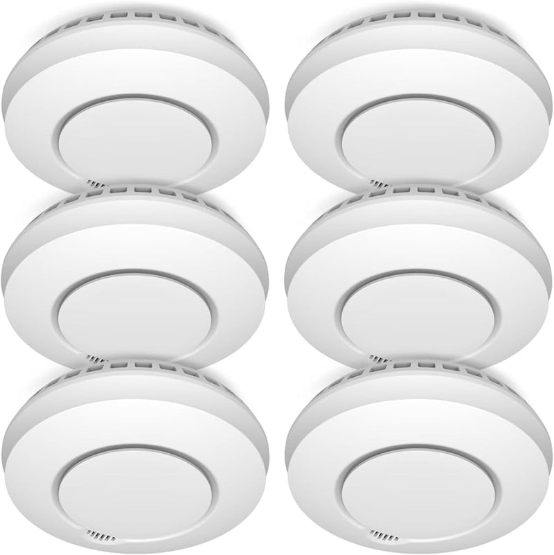 ELRO FZ5002R Connects Funk Rauchmelder-DIN EN14604 geprüft-mit Hitzesensor-Vernetzbar-2-er Set, 6 St