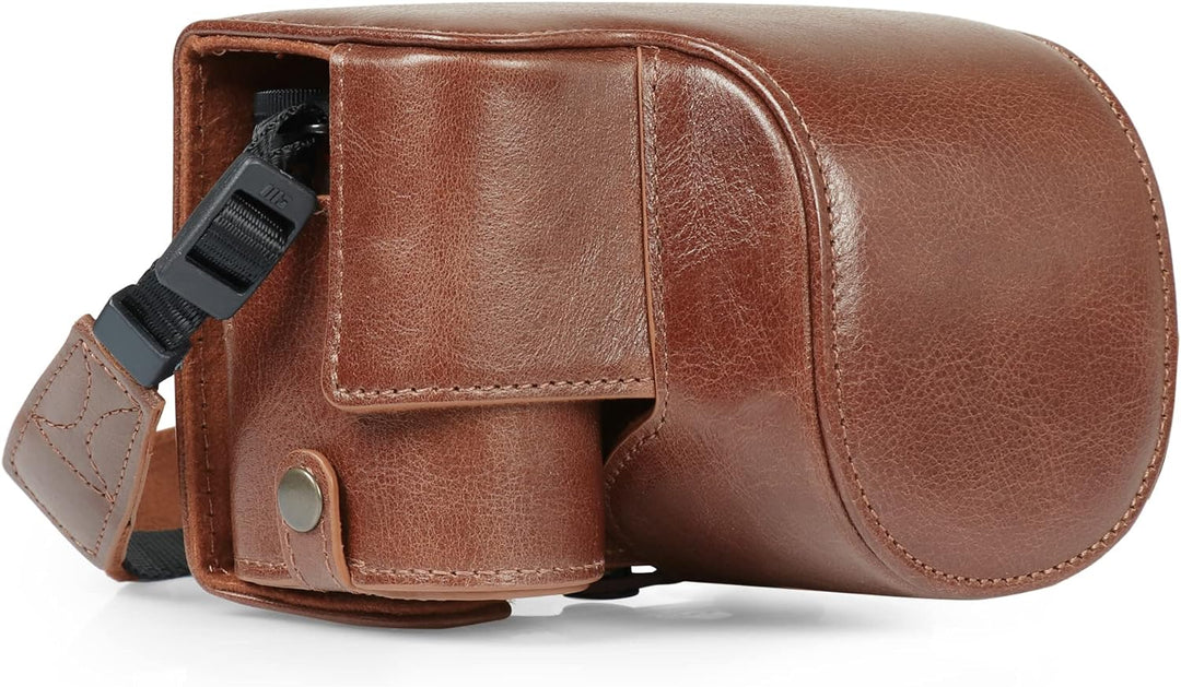 MegaGear Ever Ready Kameratasche aus echtem Leder, kompatibel mit Nikon Z30 (Braun), Braun
