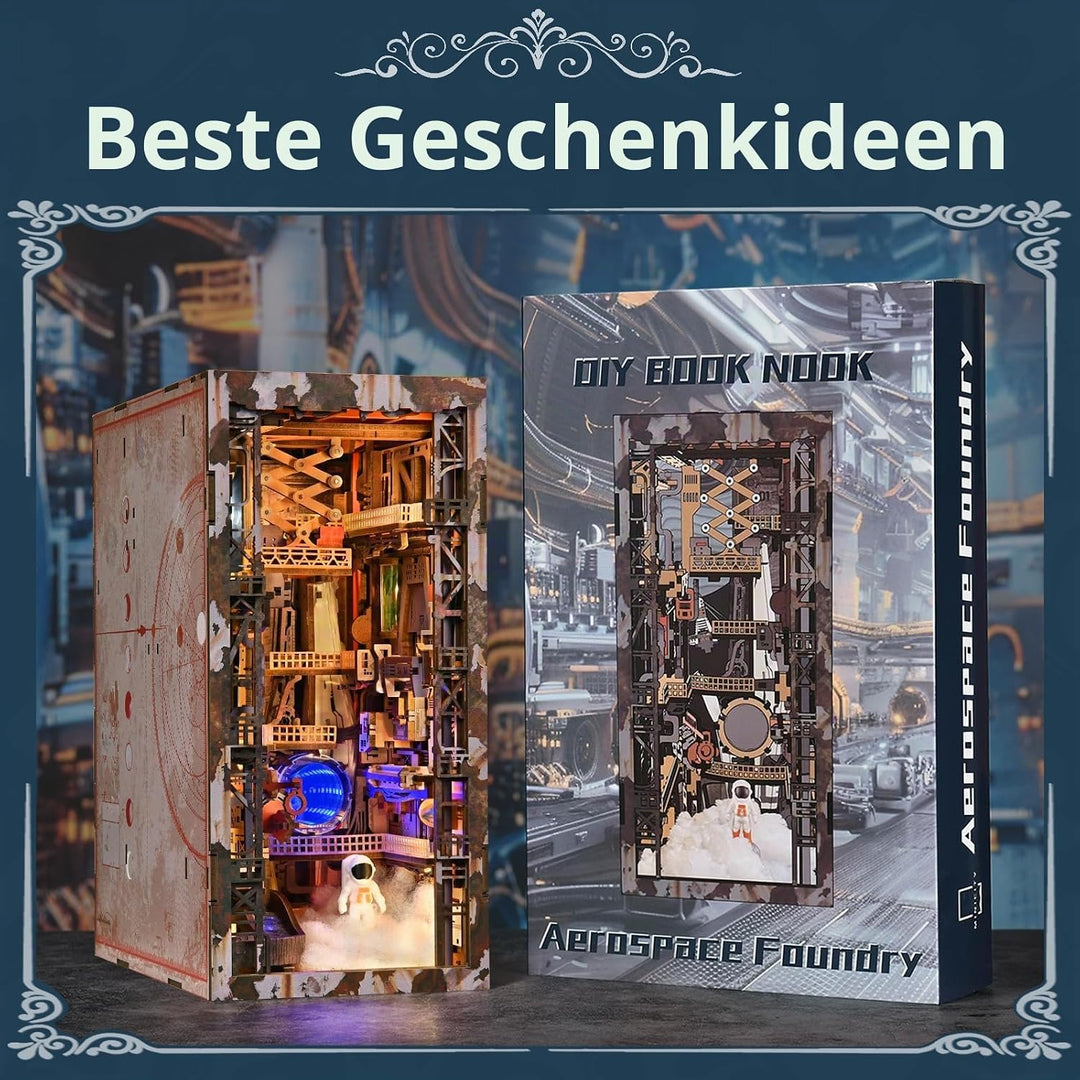 MiniCity Book Nook Kit, DIY Miniatur Puppenhaus Bücherecke Kit für Jugendliche und Erwachsene mit St