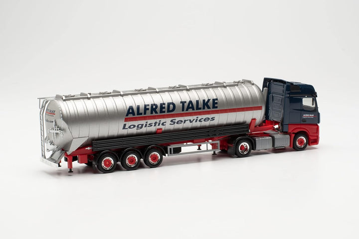 Herpa LKW Modell Mercedes Benz Actros Bigspace `18 ADR Saugsilo-Sattelzug „Alfred Talke“, originalge