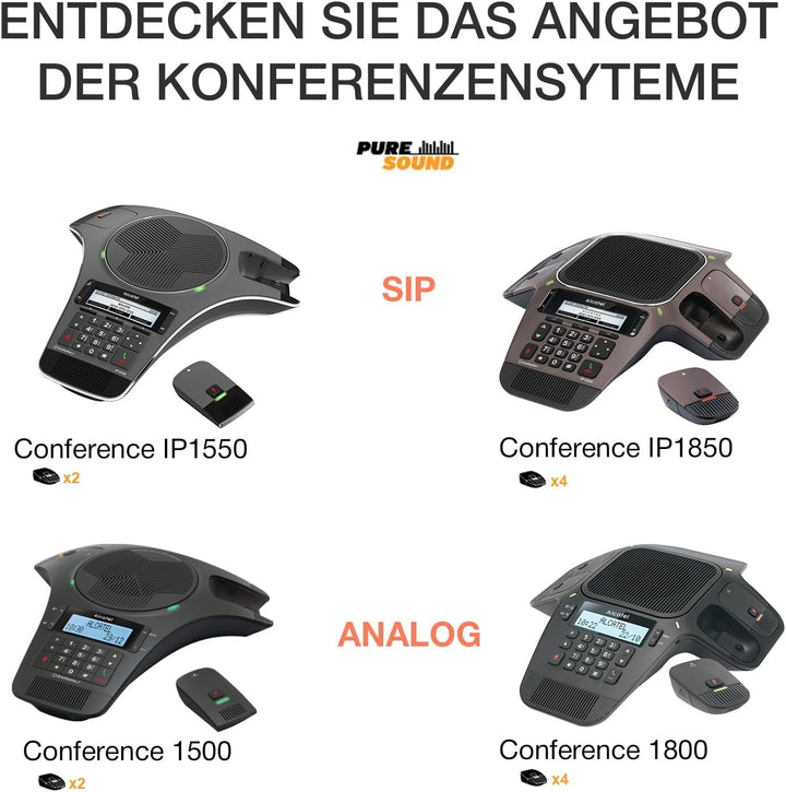 Alcatel Conference 1500 Konferenztelefon DECT inkl. Mobilteil Schwarz, ATL1412741