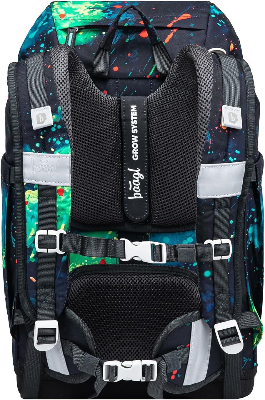 Baagl Schulranzen Jungen Set 5 Teilig (Airy Plus Schultasche für 1. Klasse, Mäppchen, Turnbeutel, Sc