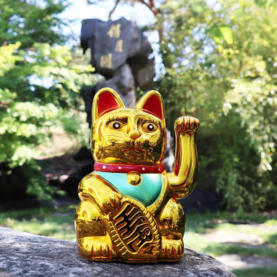 Freak Scene Glückskatze - Maneki-Neko - Winkekatze - 18 cm - Gold