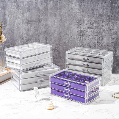 ProCase Acryl Schmuck Organizer Schmuckschatulle für Damen Durchsichtige Schmuckaufbewahrung Schmuck