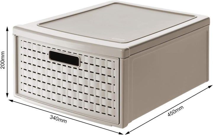 Rotho Country Schubladenbox 19.2l, Kunststoff, beige Beige 19.2l, Beige 19.2l