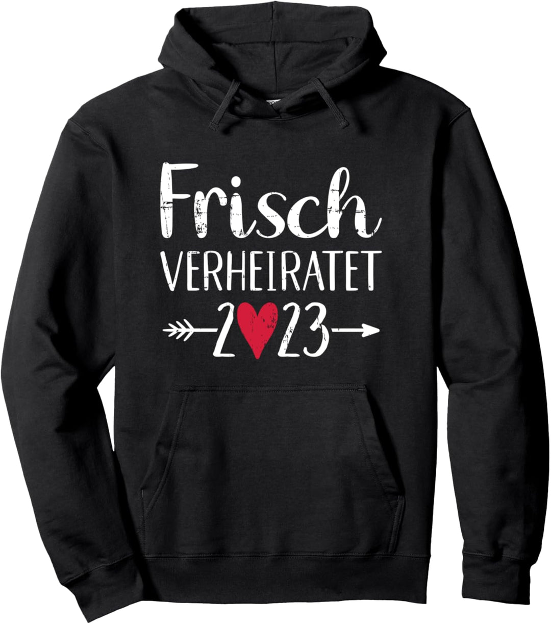 Frisch verheiratet 2023 für Hochzeit und Flitterwochen Pullover Hoodie