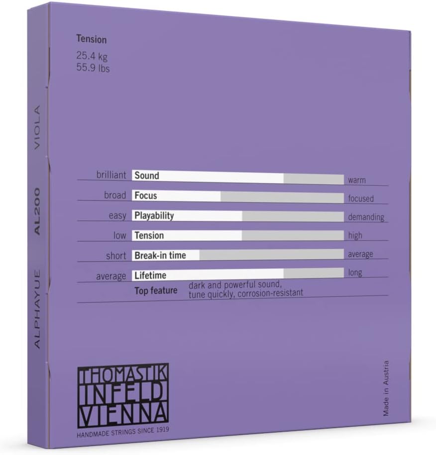 Thomastik-Infeld Viola-Saiten ALPHAYUE Nylonkern Satz 4/4 AL200