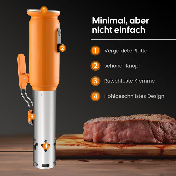 INKBIRD WiFi Sous Vide Garer ISV-101W, 1000 Watt Sous Vide, 3D-Wasserzirkulationserhitzung, Sous Vid