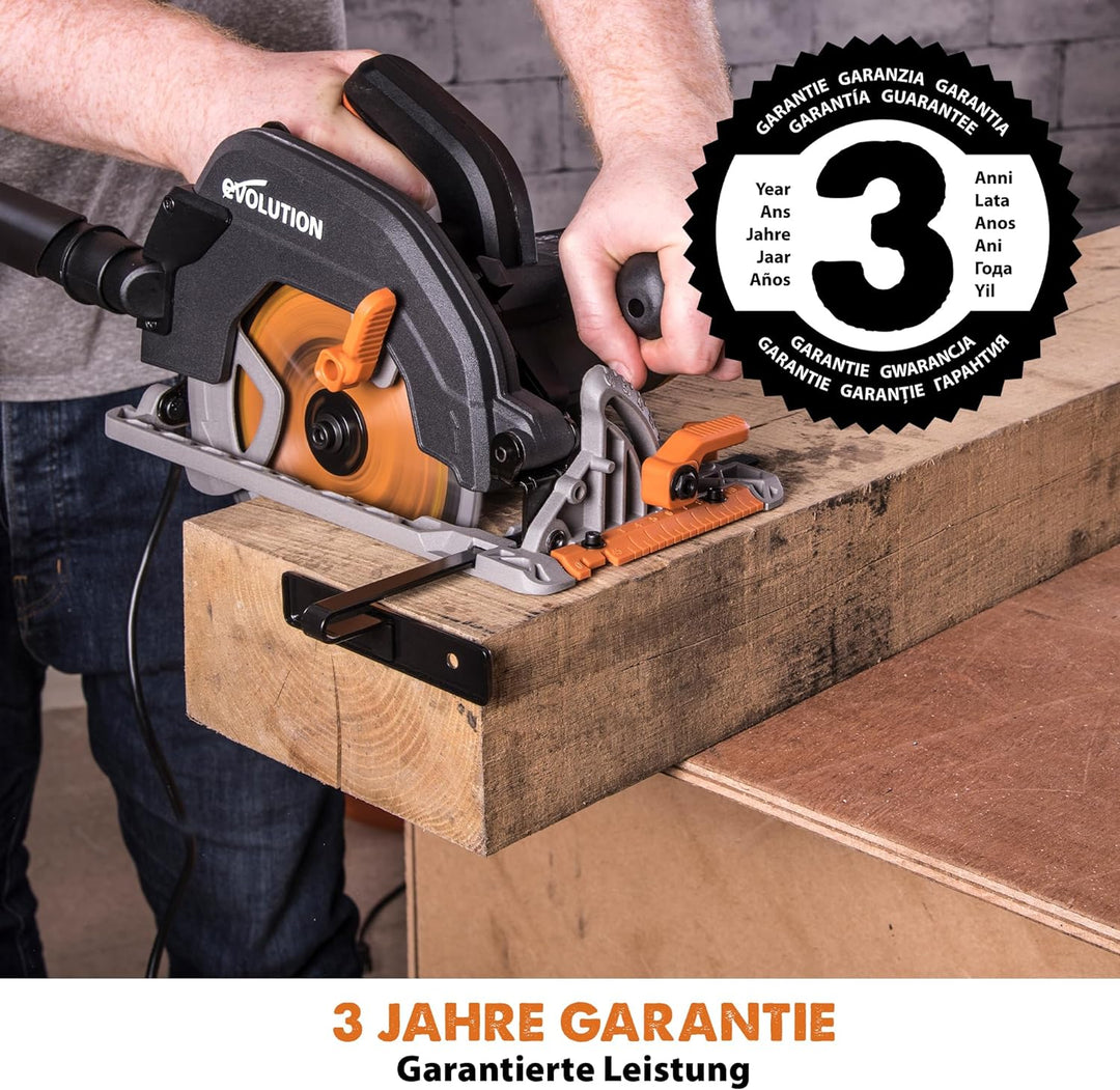 Evolution Power Tools 027-0003C Evolution Elektrowerkzeuge-R185CCS Mehrzweck-Kreissäge, 185 mm 230 V