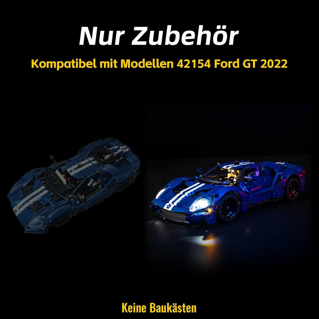 Led Licht Set für Lego Ford GT 2022 Modellbausatz (Kein Lego-Modell), Dekorationsbeleuchtungsset für