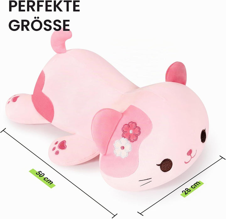 shownicer Plüschtier Katze Kuscheltier Stofftier Kawaii Katze Plüsch Kissen Spielzeug Kätzchen Plüsc