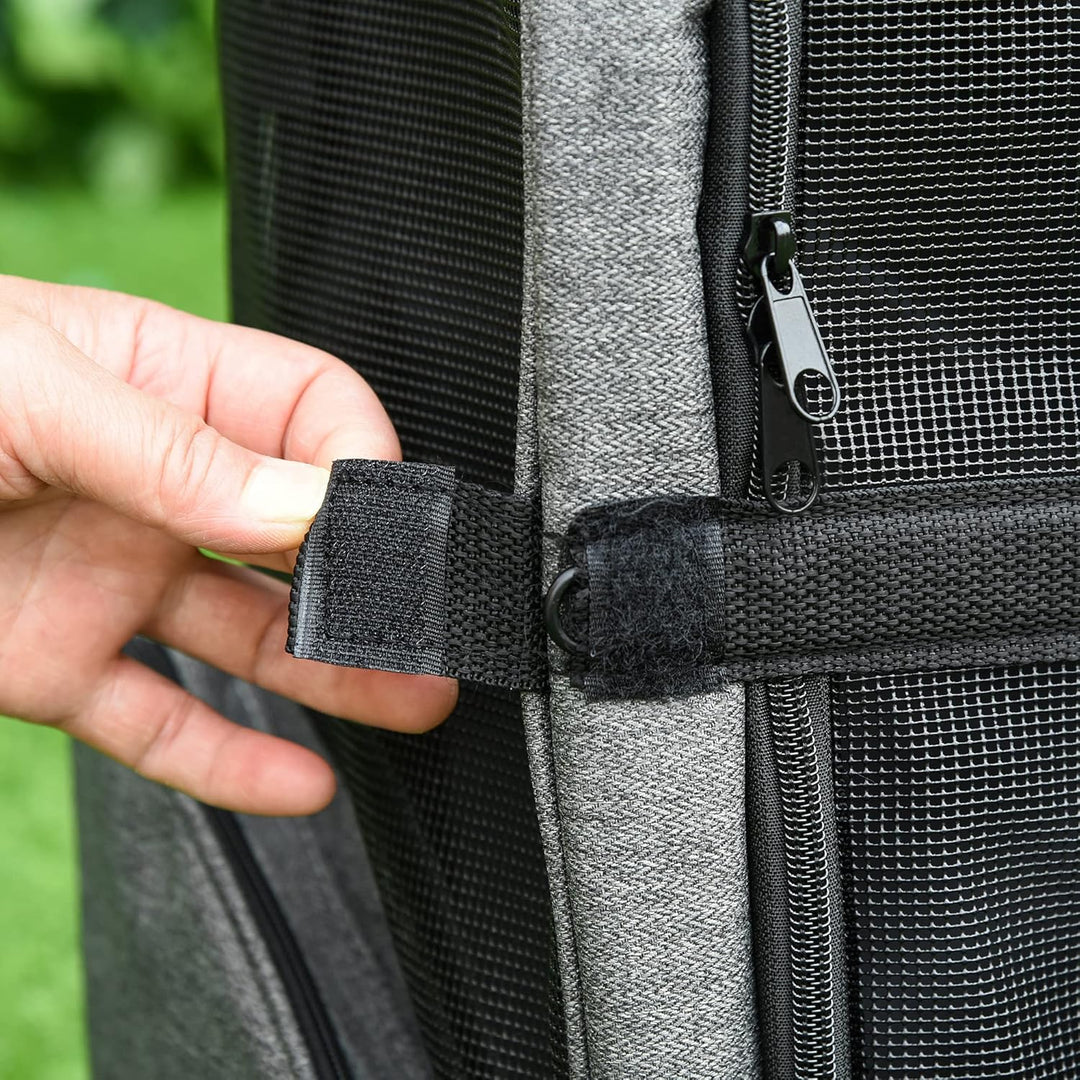 PawHut Hundetrolley Transporttasche Tragetasche für Tiere Trolley 2-in-1 Haustierrucksack Hundetasch
