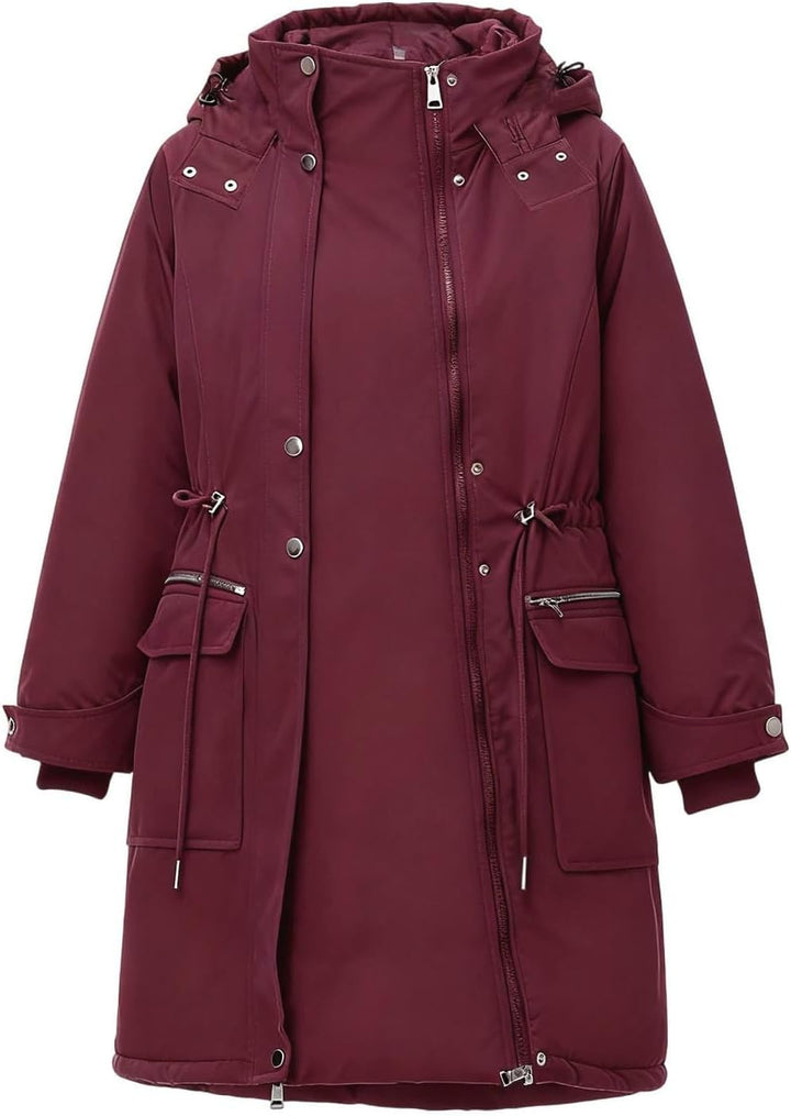 Umstandsjacke mit Babyeinsatz Umstands Baumwolljacke Winter Umstandsmode 3 in 1 Tragejacke mit Einst