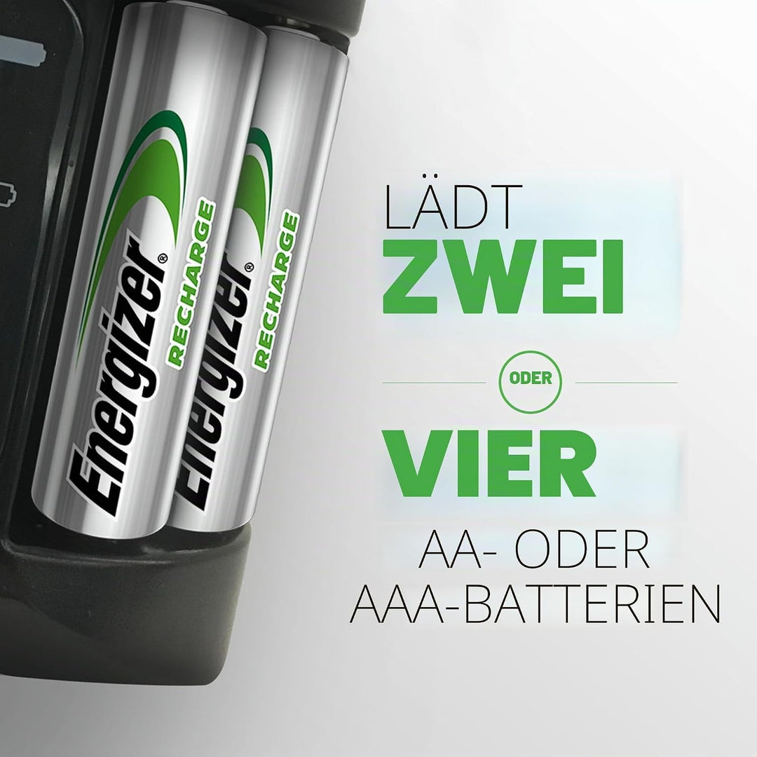 Energizer Recharge Wert Ladegerät mit 4 AA NiMH Akkus im lieferumfang enthalten Pro Charger w/ 4-AA