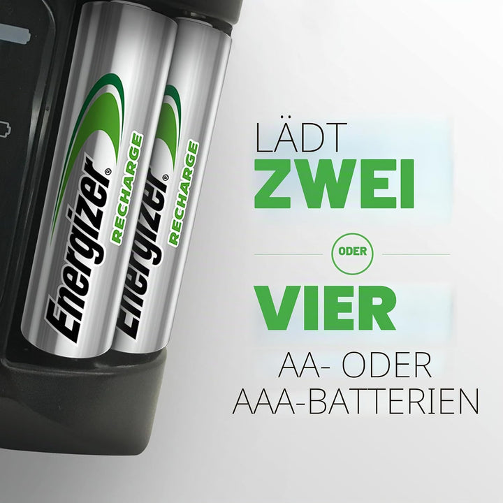 Energizer Recharge Wert Ladegerät mit 4 AA NiMH Akkus im lieferumfang enthalten Pro Charger w/ 4-AA