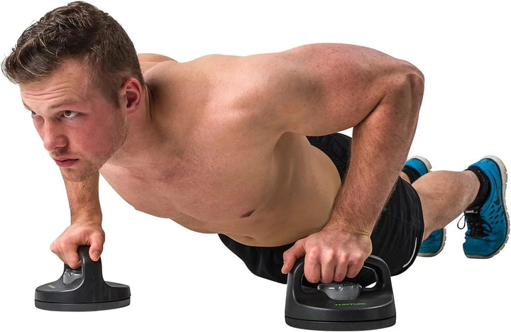 Push-up Bar, Liegestützgriffe, mit Rotation und Fixierung für besseren Halt, kompakt und leicht