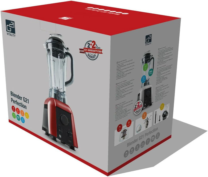 Blender G21 Perfection, Cappuccino, 1.700 W, 32.000 U/min, BPA-frei, Behälter von 2,5 l, 4 Jahre Gar