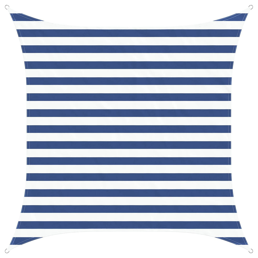 vidaXL Sonnensegel Blau und Weiss 2 x 2 m 100% Polyester Oxford, Balkon-Überdachung, stylische Outdo