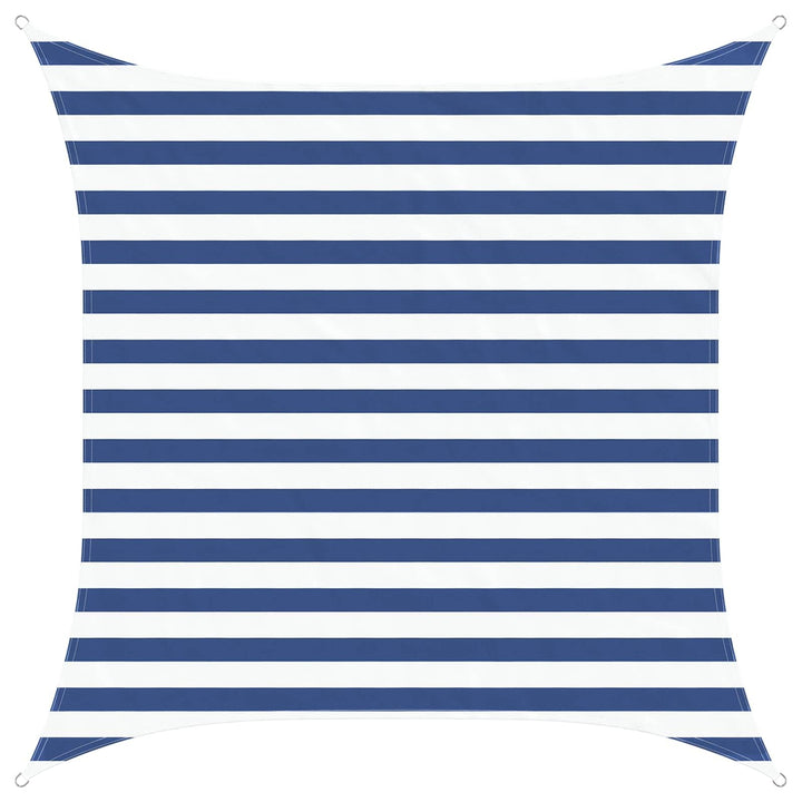 vidaXL Sonnensegel Blau und Weiss 2 x 2 m 100% Polyester Oxford, Balkon-Überdachung, stylische Outdo