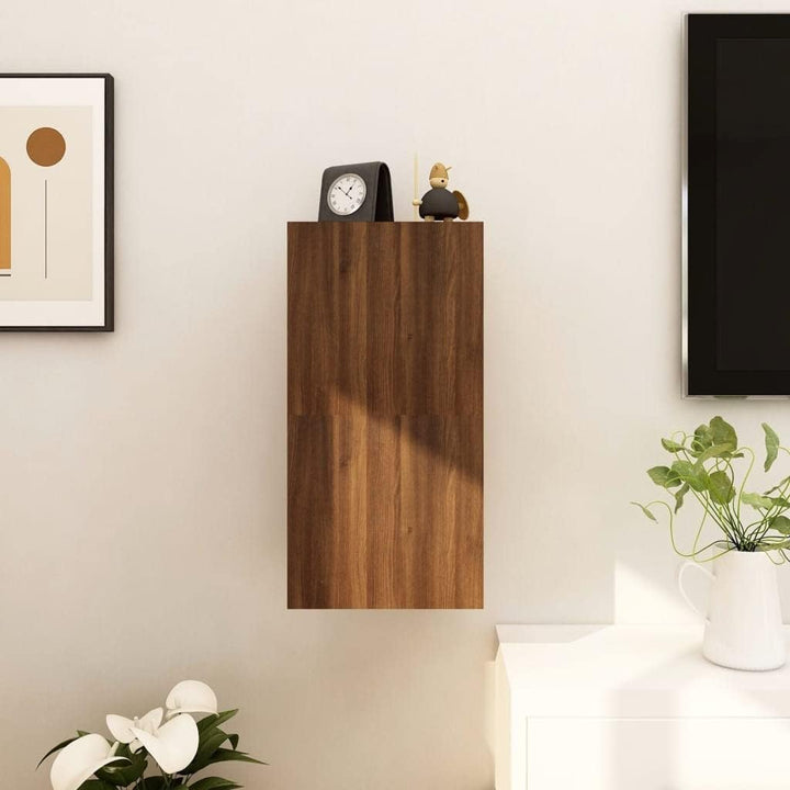 homiuse TV-Wandschrank 2 STK. Braun Eiche 30,5x30x30 cm HäNgende TV-Schrank Tv Schrank HäNgeschrank