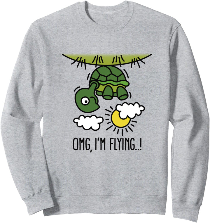 OMG I'm flying Oh my god niedliche fliegende Schildkröte Sweatshirt