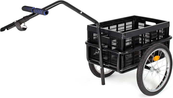 Wiltec Fahrrad Lastenanhänger, Fahrradanhänger, Deichsel klappbar & Schnellkupplung für Einkäufe, Ur