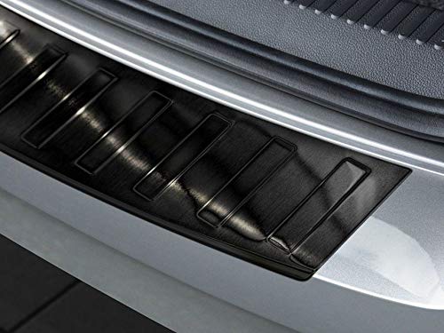 Ladekantenschutz aus Edelstahl in anthrazit mit 3D Abkantung passend für Skoda Fabia III Combi ab 20