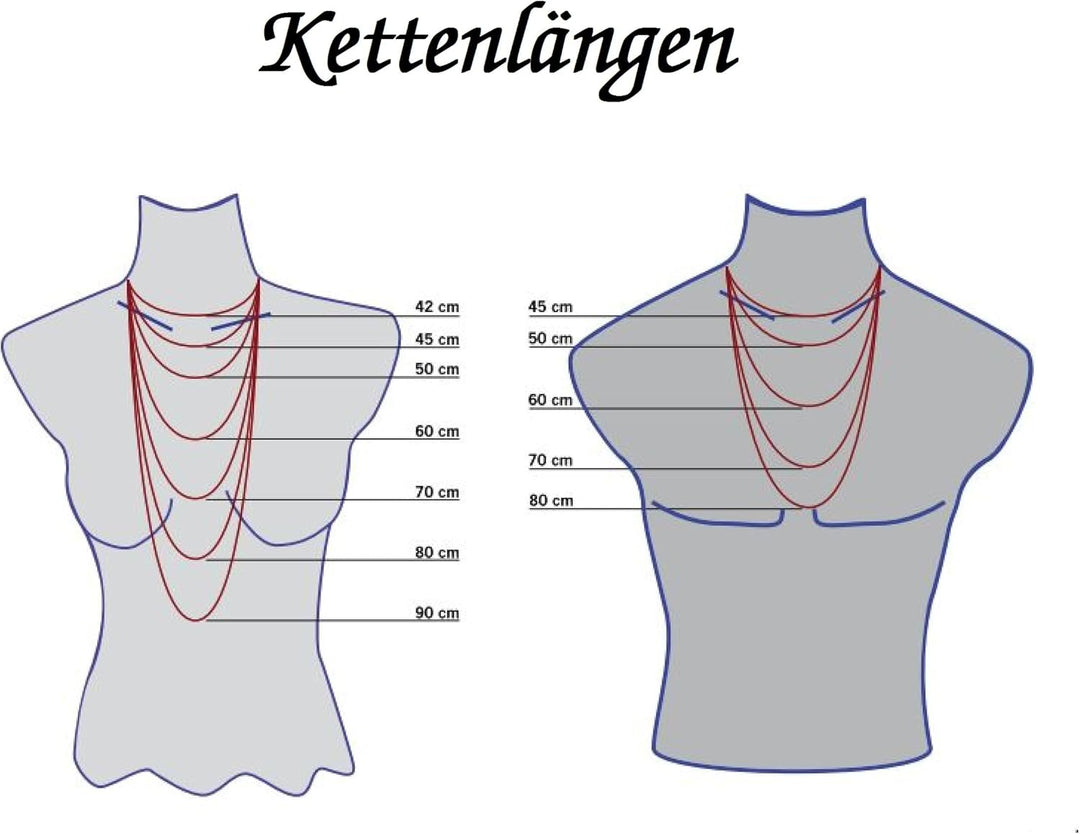 Jobo Damen-Halskette aus Edelstahl mit Anhänger 47 cm