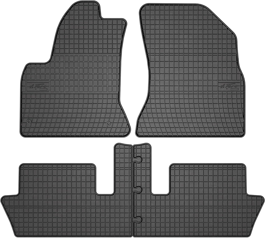 M MOTOS Gummimatten Auto Fussmatte passt für Citroen C4 Picasso I 2006-2013 Verbessern Sie Ihren Rei