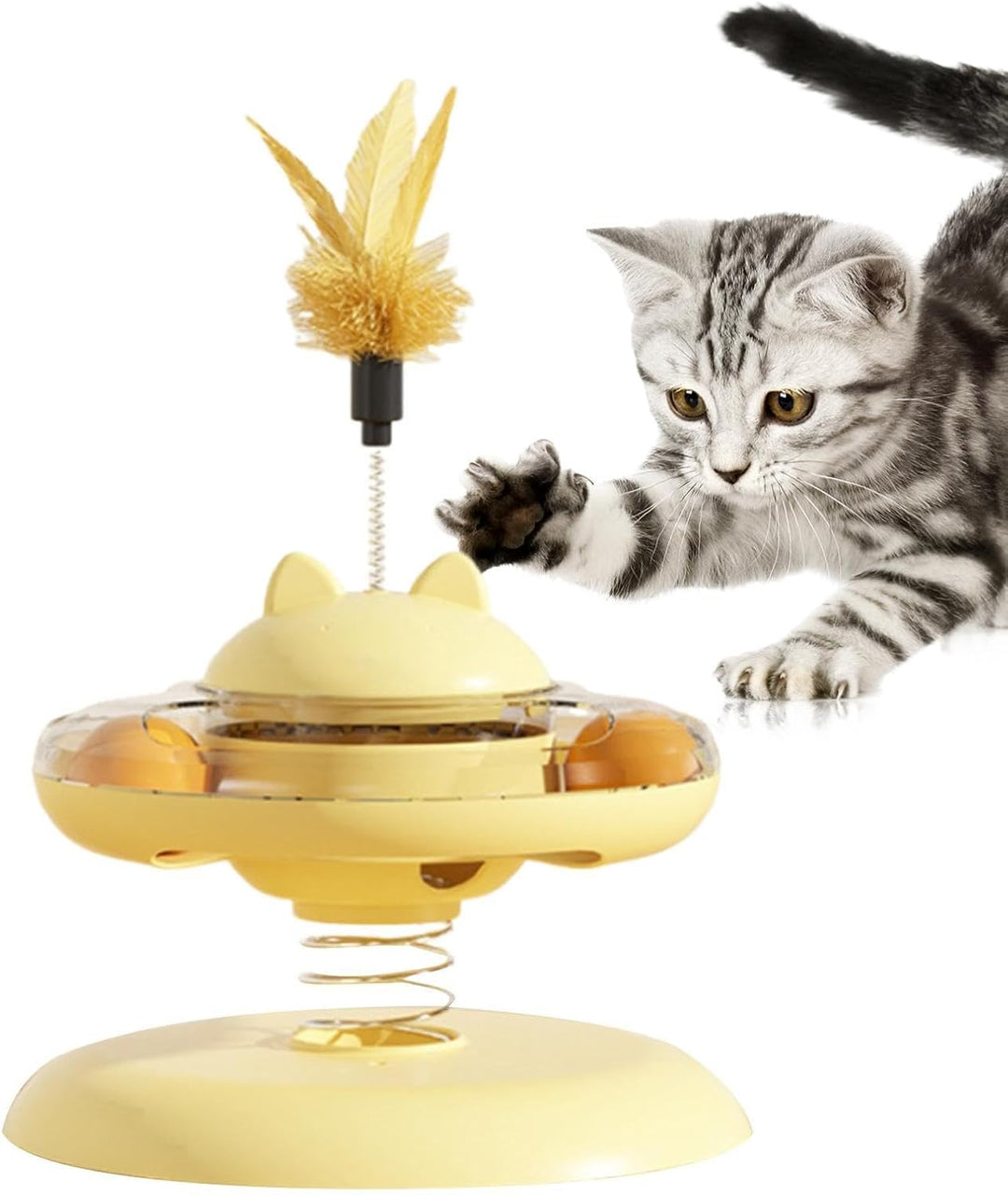 Treat Dispensing Cat Toy - Rutschfester Balltrack Futterspender Automat | Interaktiver Futter Automa