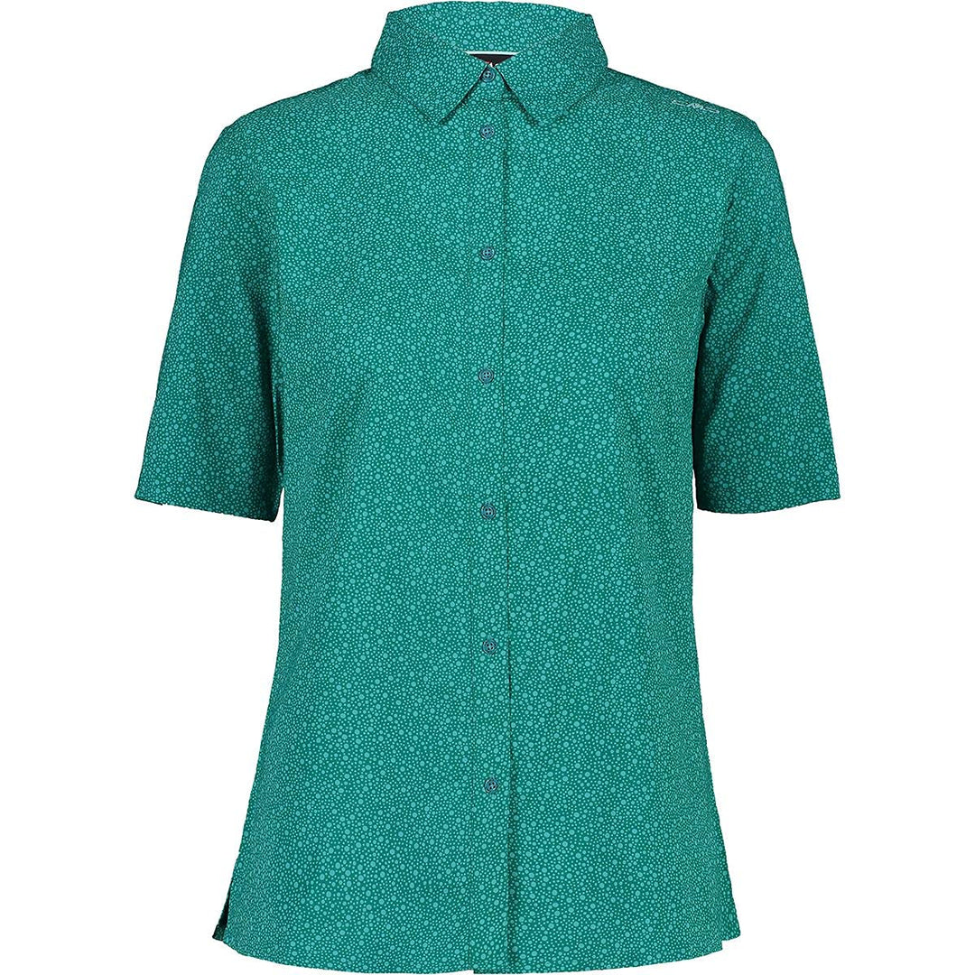CMP Damen Camicia A Mezze Maniche Stretch Con Protezione Upf 30 Hemd 42 Türkis, 42 Türkis