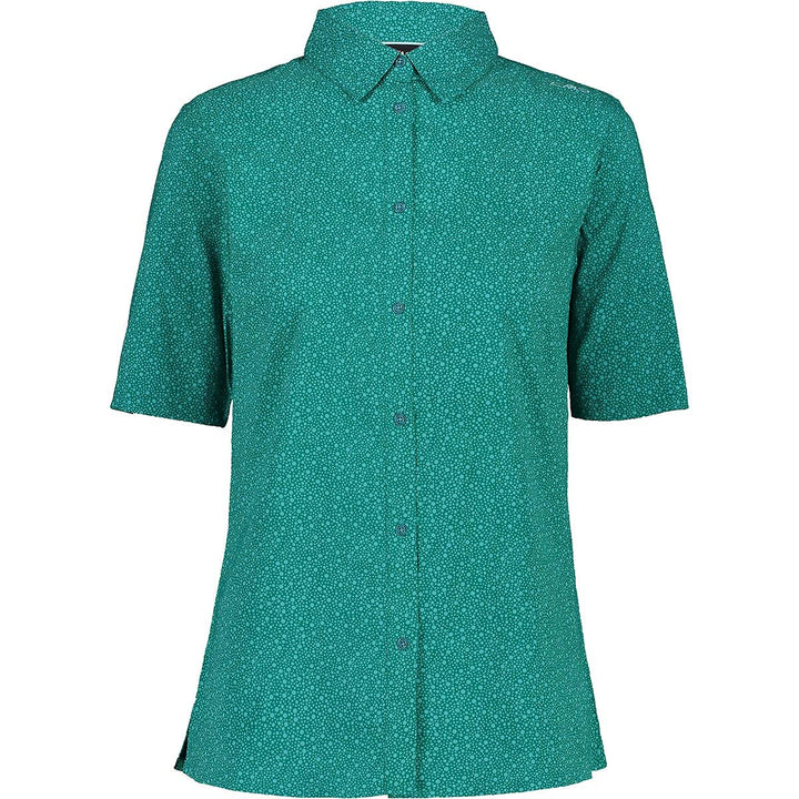 CMP Damen Camicia A Mezze Maniche Stretch Con Protezione Upf 30 Hemd 42 Türkis, 42 Türkis
