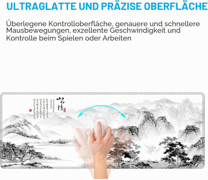 LL-COEUR Grosse Gaming Laptop Mauspad PC Tastatur Mausmatte XXL Schreibtischunterlage Büro Desk Pad