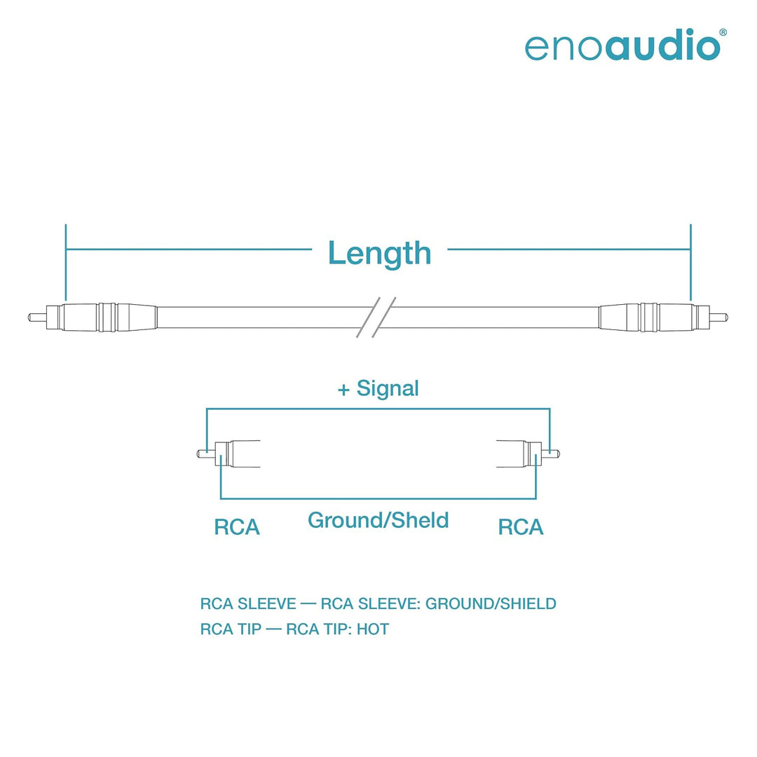 enoaudio Mogami 2534 Quad Professionel Studio Kabel | Neutrik Gold Cinch RCA | HiFi, 3,0 m, 3,0 m