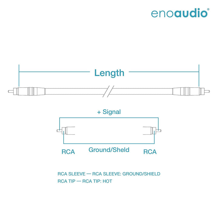 enoaudio Mogami 2534 Quad Professionel Studio Kabel | Neutrik Gold Cinch RCA | HiFi, 3,0 m, 3,0 m