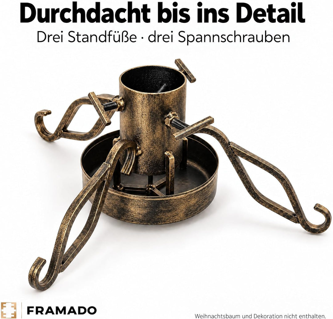 Weihnachtsbaumständer - Christbaumständer mit Wassertank - aus Metall, Stabil - Durchmesser des Stam