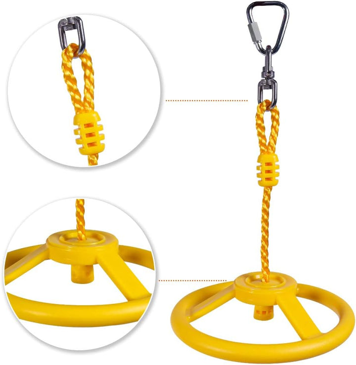 Ninja Rad Klettergerät Schwungrad Slackline Zubehör Outdoor Klettertrainingsgerät Ninja Wheel Affenr