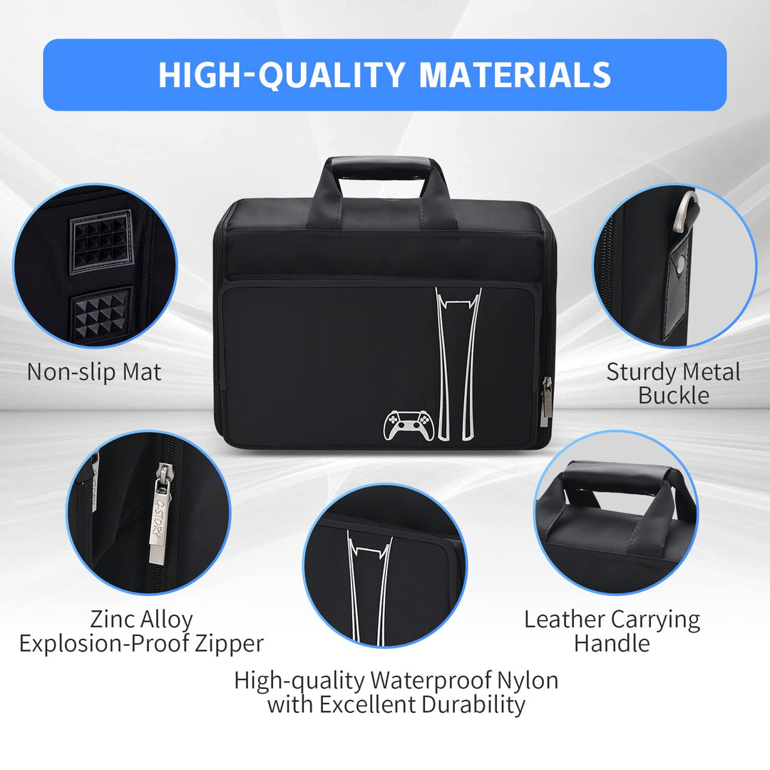 G-STORY Tasche Hartschale,Transporttasche Hartschale,Tragetasche Koffer Für PS5 Konsole,Zubehör,Cont