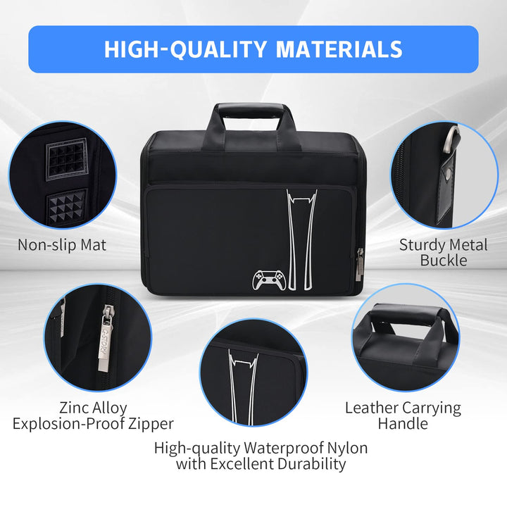 G-STORY Tasche Hartschale,Transporttasche Hartschale,Tragetasche Koffer Für PS5 Konsole,Zubehör,Cont