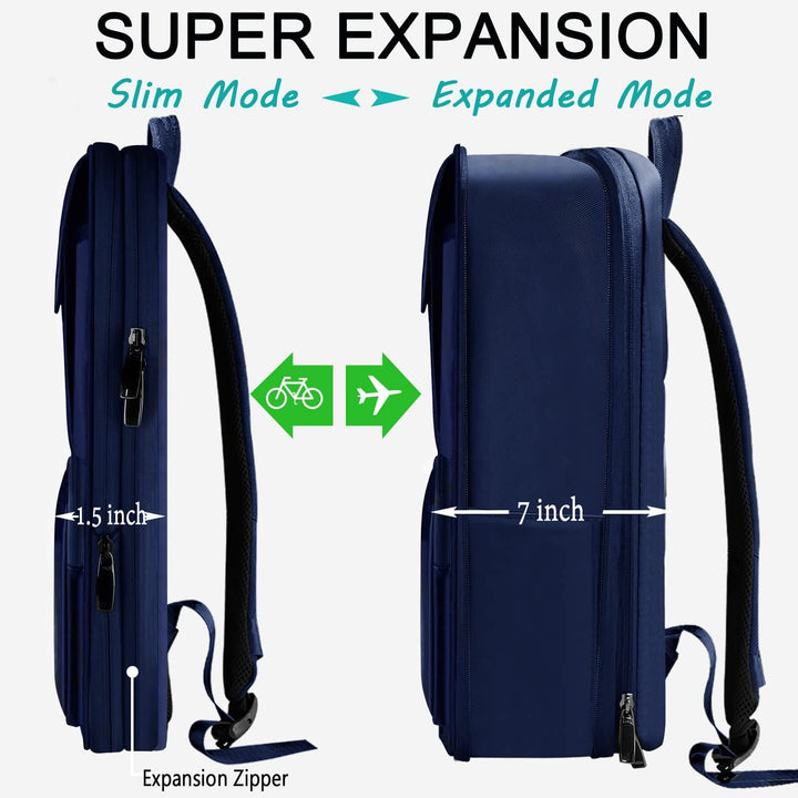 ZINZ 13 14 15 16 Zoll Schlank und Erweiterbar Laptop Rucksack Wasserdicht Notebook Tasche für Männer