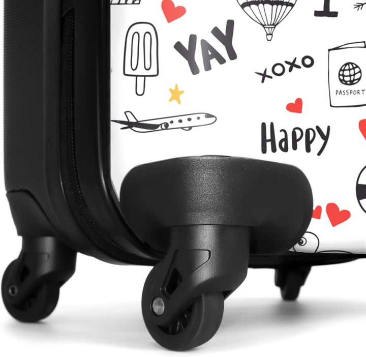 NoBoringSuitcases.com® Handgepäck, Hartschalenkoffer mit TSA Schloss, Trolley, Reisekoffer, Carry on