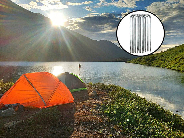 SOONPAM Bodenanker Zeltnägel Garten Erdanker Verzinkt Bewehrung Heringe Erdnagel Erdspiess Bauanker