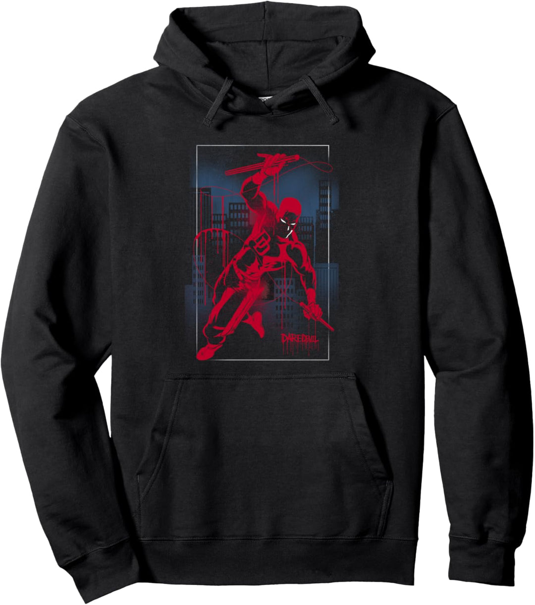 Marvel Daredevil Slide Splatter Portrait Pullover Hoodie